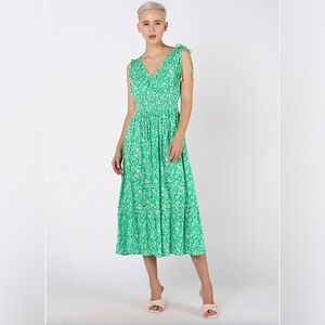 DEVOTED Green Floral Maxi Dress Large